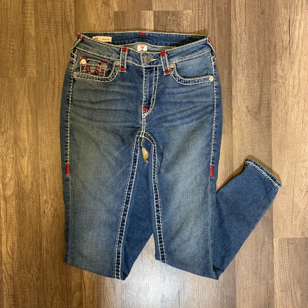 True Religion Jennie Curvy Mid Rise Skinny Jeans